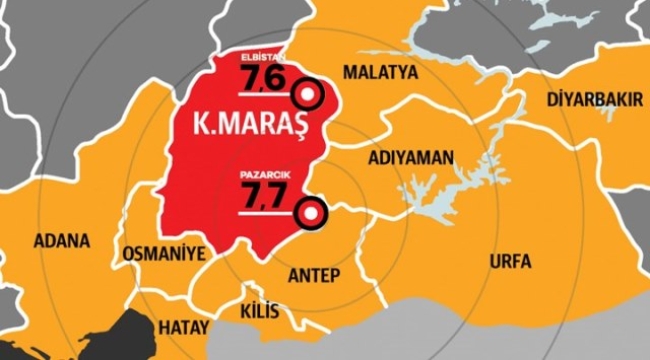  AFAD: Kahramanmaraş'ta 7.7 ve 7.6 büyüklüğünde iki depremde 1498 kişi hayatını kaybetti