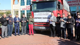 ALKÜ'DE DEPREMZEDELER İÇİN YARDIM MALZEMELERİ TOPLANDI