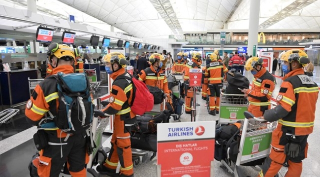 Hong Kong'dan Türkiye'ye kurtarma ekibi gönderildi