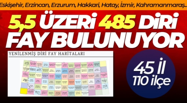 MTA yenilenmiş diri fay haritalarını yayınladı