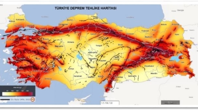 Türkiye deprem haritası: Deprem riski yüksek olan iller hangileri?