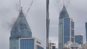 İstanbul'daki Ümraniye Finans Merkezi'nde yangın