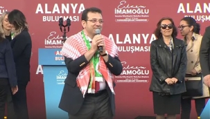 Alanya mitinginde Alanya'ya sözler veren İmamoğlu, "Alanya için çok çalışacağım. İhmal edilmiş tüm projeler hızlandırılacak" dedi