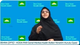 HÜDA PAR Kadın Kolları Yönetim Kurulu üyesi: Evlilik dışı ilişkilerin önüne geçilmelidir