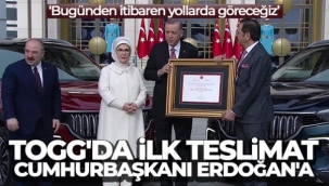Togg'da ilk teslimat Cumhurbaşkanı Erdoğan'a yapıldı