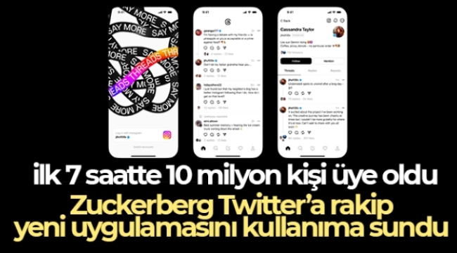 Zuckerberg, Twitter'a rakip yeni uygulamasını kullanıma sundu