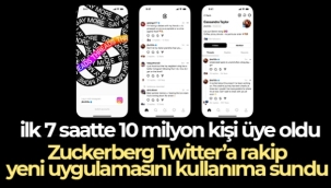 Zuckerberg, Twitter'a rakip yeni uygulamasını kullanıma sundu