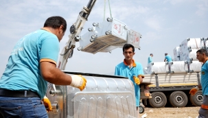 HIZ KESMEYEN YATIRIMLARA BİR YENİSİ DAHA 2 BİN 150 ADET YENİ ÇÖP KONTEYNERİ