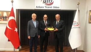 POLONYA BÜYÜKELÇİSİ RAUF ALP DENKTAŞ, ATO BAŞKANI GÜRSEL BARAN'I ZİYARET ETTİ…