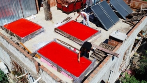 Salça sezonu başladı, damlar kızardı