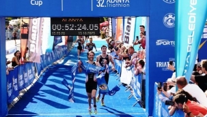 32. ALANYA TRİATLONU GERÇEKLEŞTİRİLDİ BAŞKAN YÜCEL: TRİATLON DEMEK ALANYA DEMEK