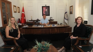 TÜRKİYE YARDIM SEVENLER DERNEĞİ ALANYA ŞUBESİNDEN KAYMAKAM ÜRKMEZER'E ZİYARET