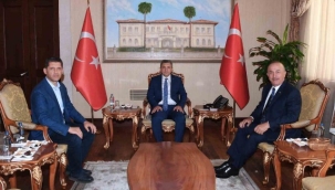 Vali Şahin, Çavuşoğlu'nu ağırladı