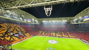 Galatasaray taraftarından 'Welcome to hell' koreografisi