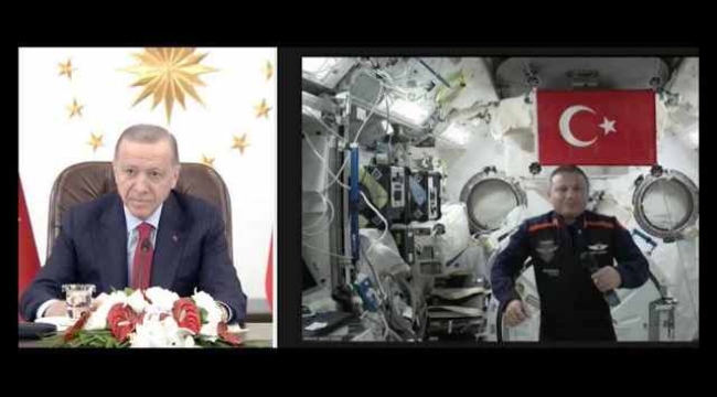 Cumhurbaşkanı Erdoğan, ilk Türk astronot Gezeravcı ile görüştü