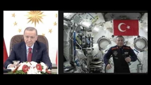 Cumhurbaşkanı Erdoğan, ilk Türk astronot Gezeravcı ile görüştü