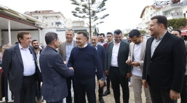 Alanya Belediye Başkanı ve Cumhur İttifakı Alanya Belediye Başkan Adayı Adem Murat Yücel, bugün Cikcilli Mahallesi ve Obagöl mevkinde esnafları ziyaret etti.