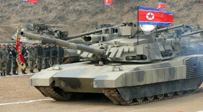 Kuzey Kore lideri Kim, ülkenin yeni tankını test etti