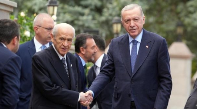 Cumhurbaşkanı Erdoğan, Bahçeli ile bir araya geldi