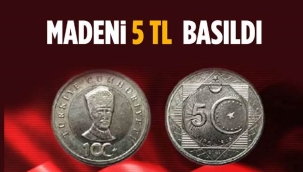 5 TL'lik madeni para tedavüle çıkıyor