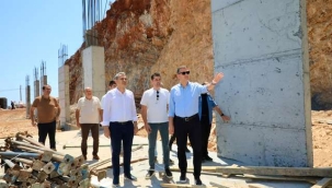 KAYMAKAM ÜRKMEZER ALANYA YENİ HÜKÜMET KONAĞI İNŞAATINI ZİYARET ETTİ 