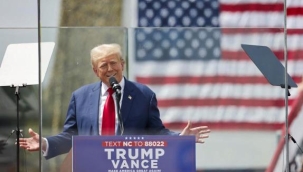 Trump, açık hava konuşmasını kurşun geçirmez cam kabinden yaptı