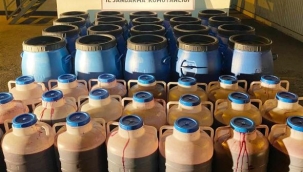 Durdurulan araçta 4 bin litre kaçak ve sahte alkol ele geçirildi