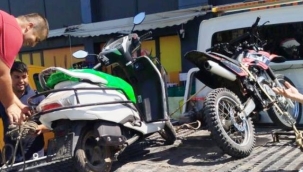 Ehliyetsiz, kasksız ve plakasız sürücü cezadan kaçamadı