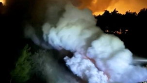 Alanya'da gece saatlerinde çıkan yangın için ekipler seferber oldu
