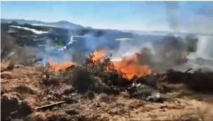 Alanya'da temizlik yaparken yangın çıkardı