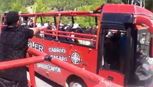 Alanya'da turistlere kovayla su atıp kazaya neden olan sürücü yine şok etti!