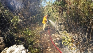 Ateş yakmak isterken yangına neden oldu