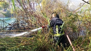 Kargılık alanda çıkan yangın söndürüldü