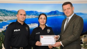 Alanya'daki polisler ödüllendirildi