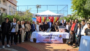 Alanya'ya gelen Alman öğrenciler sürdürülebilir enerji için çalıştı