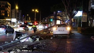 Ortalığı savaş alanına çevirdi, kazadan burnu kanamadan çıktı