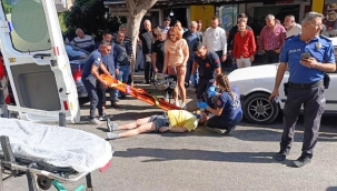 Otomobilin yaya geçidinde çarptığı turist yaralandı