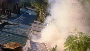 Alanya'da otelde çıkan yangın korkuttu