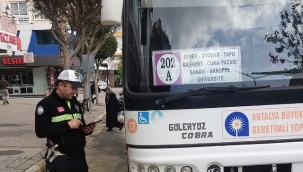 Alanya'da toplu taşıma araçlarına ceza yağdı 