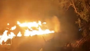 Alanya'da yangın müstakil evi küle çevirdi