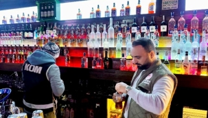 Alanya'da yılbaşı gecesi sahte ve kaçak alkol denetimi yapıldı
