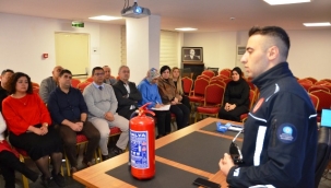 Alanya'da BŞB personeline yangın eğitimi