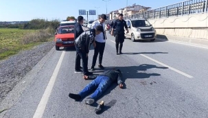 Alanya yolundaki kazada motosiklet sürücüsü 50 metre sürüklendi