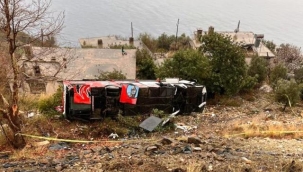 Gazipaşa'da kaza sonrası onarım yapan işçi akıma kapılarak yaralandı