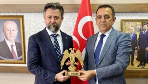 MHP Alanya'dan İl Başkanı Sadullah Güneş'e hayırlı olsun ziyareti