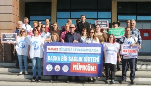 Alanya'da sağlık çalışanları greve gitti