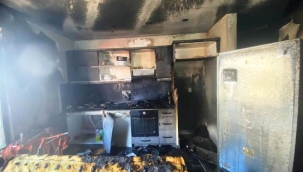 Alanya'da sitede çıkan yangında 1 kişi yaralandı