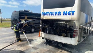 Alanya'dan İstanbul'a giden otobüste yangın çıktı