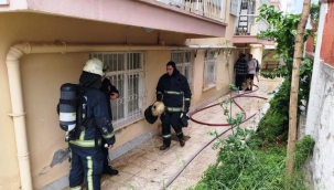 Apartmanın kömürlüğünde çıkan yangın korkuttu