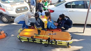 Önce aynaya çarptı sonra otomobili altına girdi